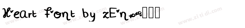 Heart Font by zEn字体转换